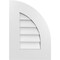 Ekena Millwork Quarter Round Top Right Surface Mount PVC Gable Vent w/ 3-1/2"W x 1"P Standard Frame, 14"W x 20"H GVPQR14X2001SN - alternate 1